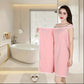 💥 50% OFF! ✨ Plus Size Women's Wearable Shower Skirt – Secure 2-Button Design, Super-Soft Coral Fleece & Quick-Dry Absorbent – Full Coverage That Stays Put, No Awkward Towel Drops 🚿