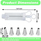 ⏳Time-Limited Special⏰Stainless Steel Cake Decorating Gun Kit – Complete Frosting Piping Set with 18 Tips & Nozzles – Decorate Inside & Out ✨