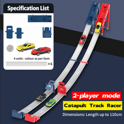 🏎️ 50% OFF NOW! DOUBLE THE TRACK, DOUBLE THE FUN! ✨ Dual Toy Car Launcher Racing Track Set - 2 Launchers with 360° Loops & 6 Speed Modes for Competitive Sibling Play! 🚗✨