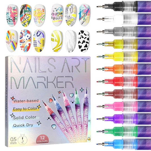 🎅🌟CHRISTMAS SPECIAL PRICE: $16.99!!⏳12 Colors Nail Art Pens Set🎨💅