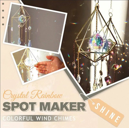 🌈 LIMITED-TIME 50% OFF! ✨ Crystal Rainbow Spot Maker – Creates Rainbows, White Crystal, Wind Chime ✨