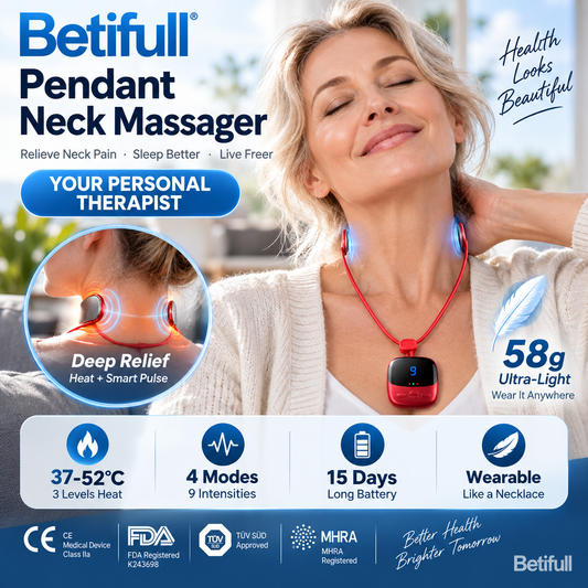 Portable Pendant Neck Massager with Heat