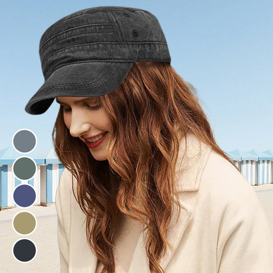 🧢 LIMITED-TIME 50% OFF! ✨ Flat-Top Duckbill Cap – Fashionable, Breathable, Distressed