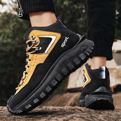 ⏰Limited-time offer: 50% discount👟Men's outdoor hiking boots Work boots – waterproof, slip-resistant, puncture-resistant, and break-resistant; proper arch support and wide toe cap – suitable for everyday wear and outdoor adventures