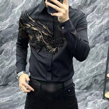 Men's Slim Fit Stylish Printed Shirt