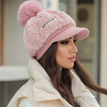 [Best Gift for Her] Women's Winter Fashion Warm Short Brim Hat