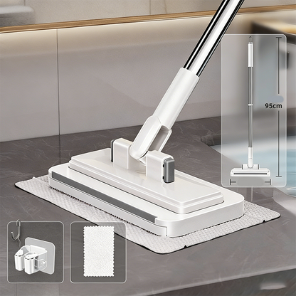 🧹 50% OFF! ✨ Telescopic Flat Dust Mop – Hands-Free Cloth Clamping, 358 Shark-Tooth Grip & Adjustable Stainless Steel Pole – Deep-Clean Ceilings, Walls & Floors 🏠