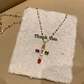 ✨ Buy 1 Get 1 Free! 💎 Colorful Rhinestone Cross Necklace – Dazzling Multicolor & Adjustable Chain – Lightweight Statement Piece 🌈