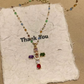 ✨ Buy 1 Get 1 Free! 💎 Colorful Rhinestone Cross Necklace – Dazzling Multicolor & Adjustable Chain – Lightweight Statement Piece 🌈