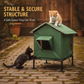 ⏳Time-Limited Special⏰All-Weather Elevated Outdoor Cat House – Waterproof, Thermal Lining, Foldable 🌧️