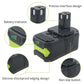 12000MAh Replacement Ryobi 18V Batteries with Indicator Light