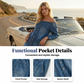 📢📢40% OFF !! ⏰Off-Shoulder Wide-Leg Denim Jumpsuit