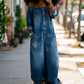 📢📢40% OFF !! ⏰Off-Shoulder Wide-Leg Denim Jumpsuit