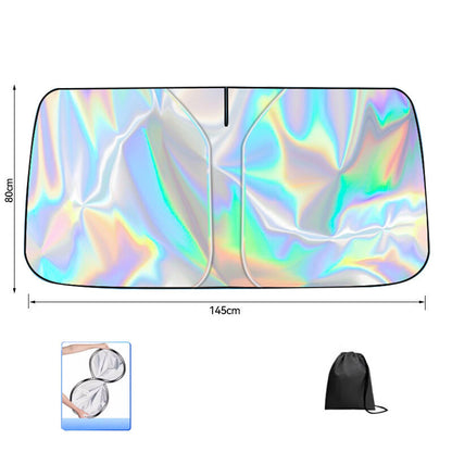 🌞🚗 Foldable Car Windshield Sunshade – Blocks UV & Heat, Keeps Interior Cool, Reflective Material, Fits Most Cars, Compact for Storage. Protect Your Dashboard! ✨🛡️