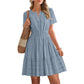 Women's Short Sleeve Tiered Mini Dress