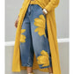 📢📢30% OFF !! ⏰ Women's Floral Wide-Leg Jeans – Unique Appliqué, Soft, 6 Colors 🌸