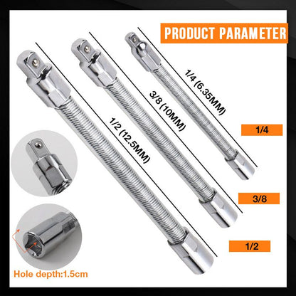 🔩 Flexible Universal Joint Socket Adapter – Reach Tight Angles with Ease