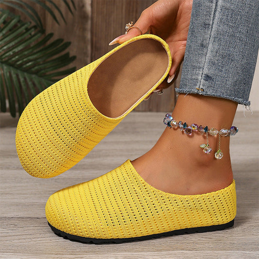⏳Time-Limited Special⏰Women's Breathable Knit Slip-On Mules – Lightweight & cushioned – Easy on/off, perfect for casual days or quick errands – airy and comfy 🌸