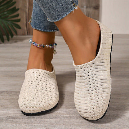 ⏳Time-Limited Special⏰Women's Breathable Knit Slip-On Mules – Lightweight & cushioned – Easy on/off, perfect for casual days or quick errands – airy and comfy 🌸