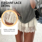 🌸Chic Pleated Lace Trim Mini Skirt