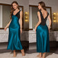 🌙 50% OFF NOW! 🕯️ Elegant V-Neck Slip Nightdress – Silky Soft, Flowing Fit & Romantic Charm – For Dreamy Nights & Lazy Mornings 🦢