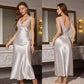 🌙 50% OFF NOW! 🕯️ Elegant V-Neck Slip Nightdress – Silky Soft, Flowing Fit & Romantic Charm – For Dreamy Nights & Lazy Mornings 🦢