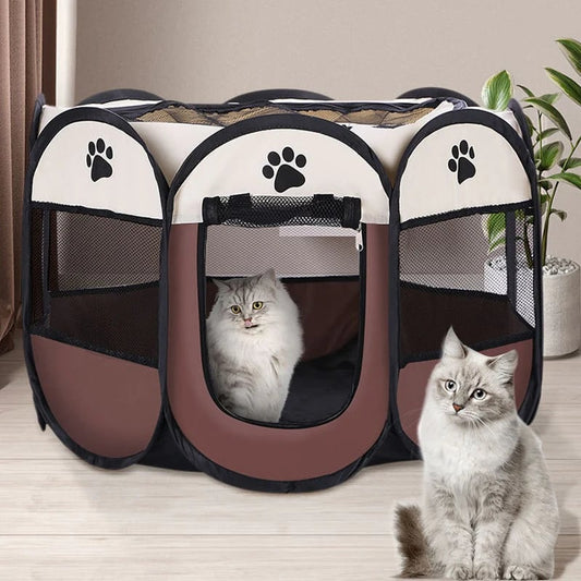 📢📢50% OFF !! ⏰🐾Summer Pet Portable Playpen – Lightweight, Foldable, Safe Outdoor Fun 🏕️