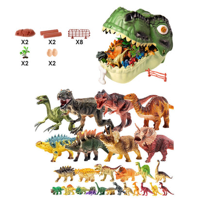 🦖 50% OFF! ✨ Kids Fun & Educational Dinosaur Toy Kit – Lifelike Figures, Tear-Resistant Waterproof Rubber & T-Rex Storage Box – Spark Imagination & Learning for Ages 3-6 🦕
