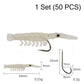 50PCS Luminous Shrimp Lures – Glow in the Dark & Sharp Hooks 🌙✨🦐🎣