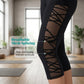 🧘‍♀️ Women's Butt-Lifting Mesh Splicing Yoga Leggings – High Waist Tummy Control | 4-Way Stretch | Side Pockets | Squat-Proof Capri Workout Pants 💨