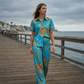 Women’s Casual Short Sleeve Top and Pants Set