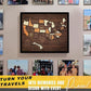 Wooden USA Travel Map Puzzle, A Stylish Way to Track Your Journey & Memories, Journey Tracker Maps Pin Board for Traveling, Removable USA Maps Puzzles for Traveling, Couple Family Art Home