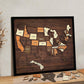 Wooden USA Travel Map Puzzle, A Stylish Way to Track Your Journey & Memories, Journey Tracker Maps Pin Board for Traveling, Removable USA Maps Puzzles for Traveling, Couple Family Art Home