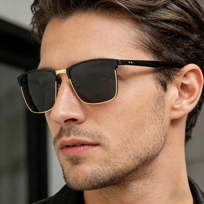 📢📢50% OFF !! ⏰Retro Square Metal Frame Sunglasses