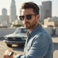 📢📢50% OFF !! ⏰Retro Square Metal Frame Sunglasses