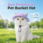 Adjustable Pet Bucket Hat with Ear Holes