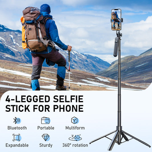 📸 Extendable Selfie Stick with Quadpod