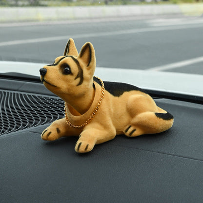 ⏳Time-Limited Special⏰Cute Dog Bobblehead – Nods Along Every Turn – 10 Breeds, Soft Plush, Gold Chain – Brings Smiles to Every Drive 🚗
