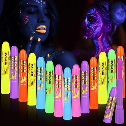 🎨 LIMITED‑TIME 50% OFF! 💥 Luminescent Water‑Soluble Body Painting Crayons – Fun, Skin‑Friendly, Easy‑to‑Wash ✨