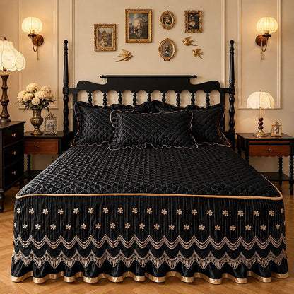 📢📢50% OFF !!⏰Quilted Bed Skirt with 18-Inch Drop