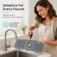 Cuttable Adjustable Silicone Faucet Splash Guard Mat, Auto-Drain Quick Dry Drip Collector Tray, Prevents Countertop Water Stains for Kitchen Bathroom Sinks