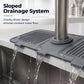 Cuttable Adjustable Silicone Faucet Splash Guard Mat, Auto-Drain Quick Dry Drip Collector Tray, Prevents Countertop Water Stains for Kitchen Bathroom Sinks