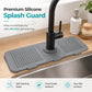 Cuttable Adjustable Silicone Faucet Splash Guard Mat, Auto-Drain Quick Dry Drip Collector Tray, Prevents Countertop Water Stains for Kitchen Bathroom Sinks