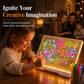 Rechargeable LED Acrylic Message Board with 7 Fluorescent Pens 30x20cm Light Up Drawing and Writing Pad for Kids DIY Doodle