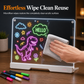 Rechargeable LED Acrylic Message Board with 7 Fluorescent Pens 30x20cm Light Up Drawing and Writing Pad for Kids DIY Doodle