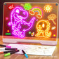 Rechargeable LED Acrylic Message Board with 7 Fluorescent Pens 30x20cm Light Up Drawing and Writing Pad for Kids DIY Doodle