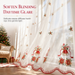 ⏳Limited-time 50% off💥Christmas Embroidered Sheer Window Curtain Panel with Snowflake and Bell Patterns
