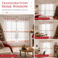 ⏳Limited-time 50% off💥Christmas Embroidered Sheer Window Curtain Panel with Snowflake and Bell Patterns